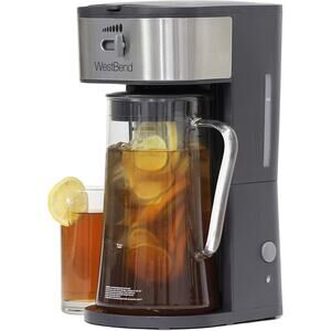 NWT West Bend iced tea/coffee brewer w/ infusion tube, auto-off, 2.75 Qt pitcher